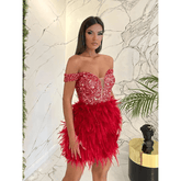 Sequin Feathers Mini Skirt Dress: A Glamorous and Luxurious Choice for 2023